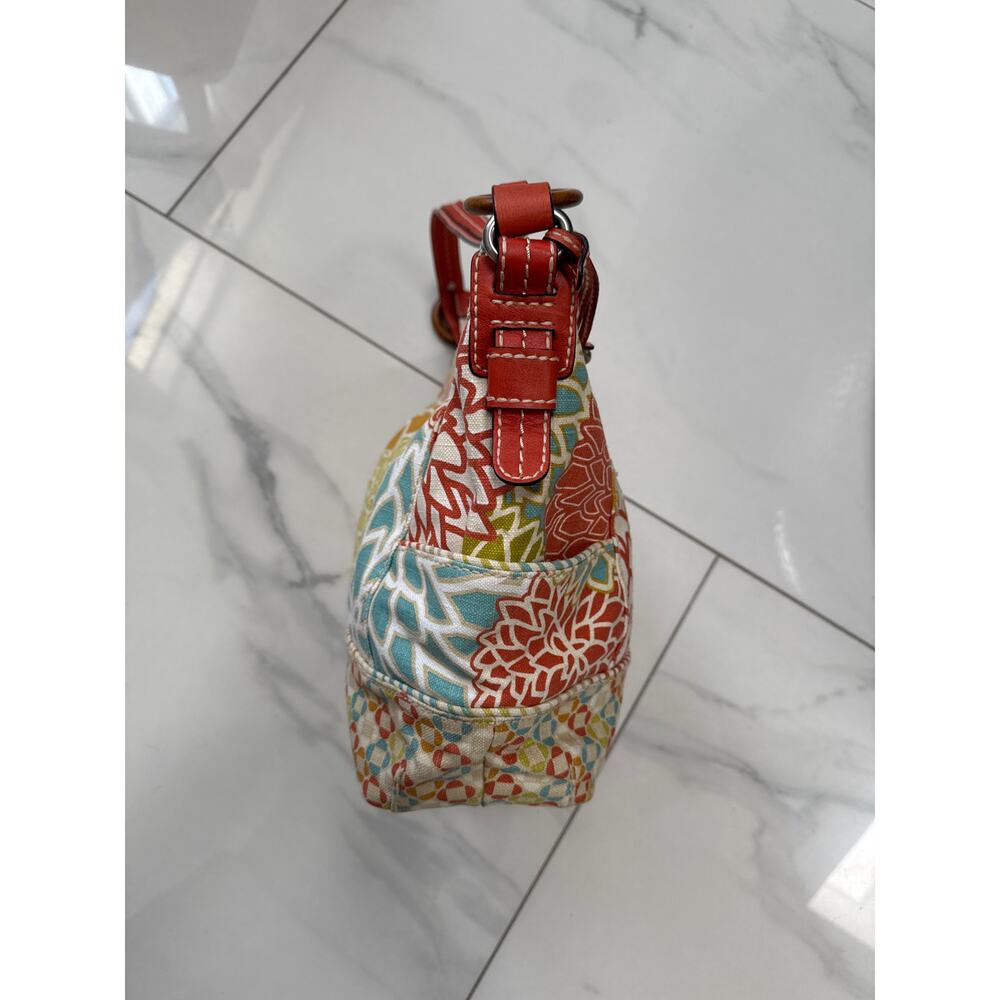 Fossil Kristy I Print Multicolor Canvas Leather S… - image 7